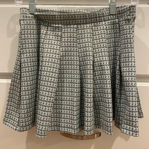 Altar'd State Pleated Skirt Teal & Gray Plaid Sz Medium